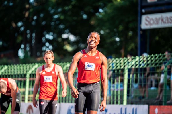 Fawzane Salifou (VfL Eintracht Hannover) am 02.07.2022 waehrend den NLV+BLV Leichtathletik-Landesmeisterschaften im Jahnstadion in Goettingen (Tag 1)